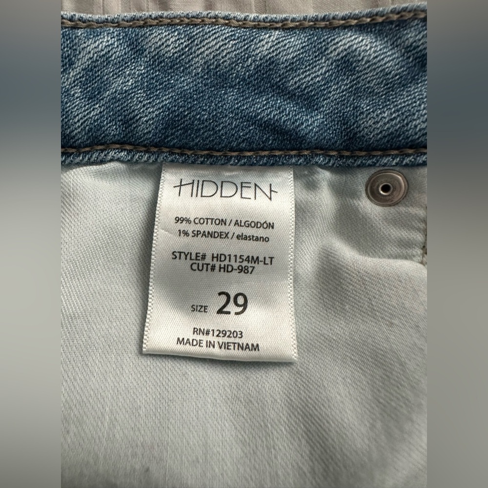 Hidden High Rise Raw Hem Jeans - Picture 4 of 4